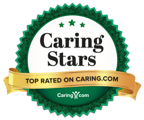 Caring Stars 2021 Top Rated on Caring.com Badge